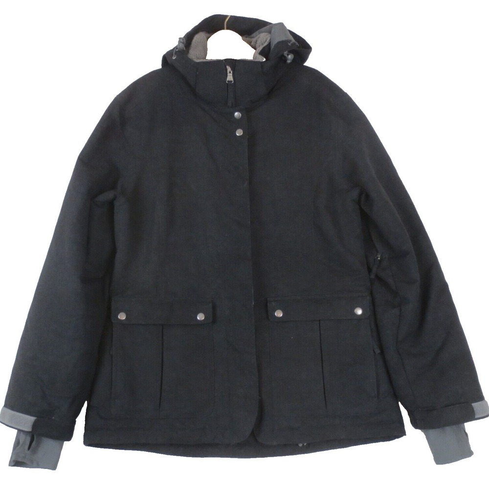 Turbine Souffle Insulated Ski & Snowboard Jacket Womens XL Black Winter Coat